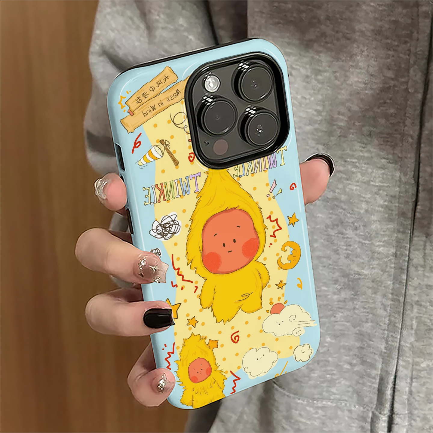 适用苹果17promax手机壳iPhone16pro新款ip15pro卡通13女14可爱12星星人11潮玩xsmax防摔保护套7/8plus菲林e