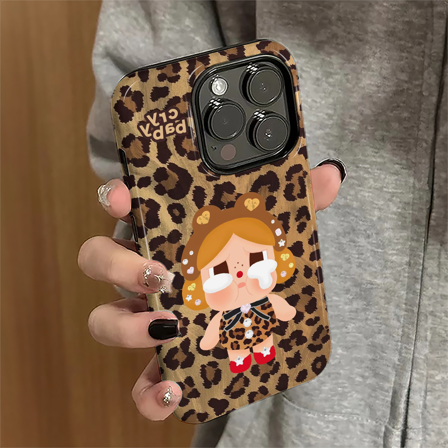 适用苹果16pro手机壳女苹果15promax新款iPhone13简约iP14个性12卡通7/8plus防摔11豹纹哭娃xsmax套xr菲林16e
