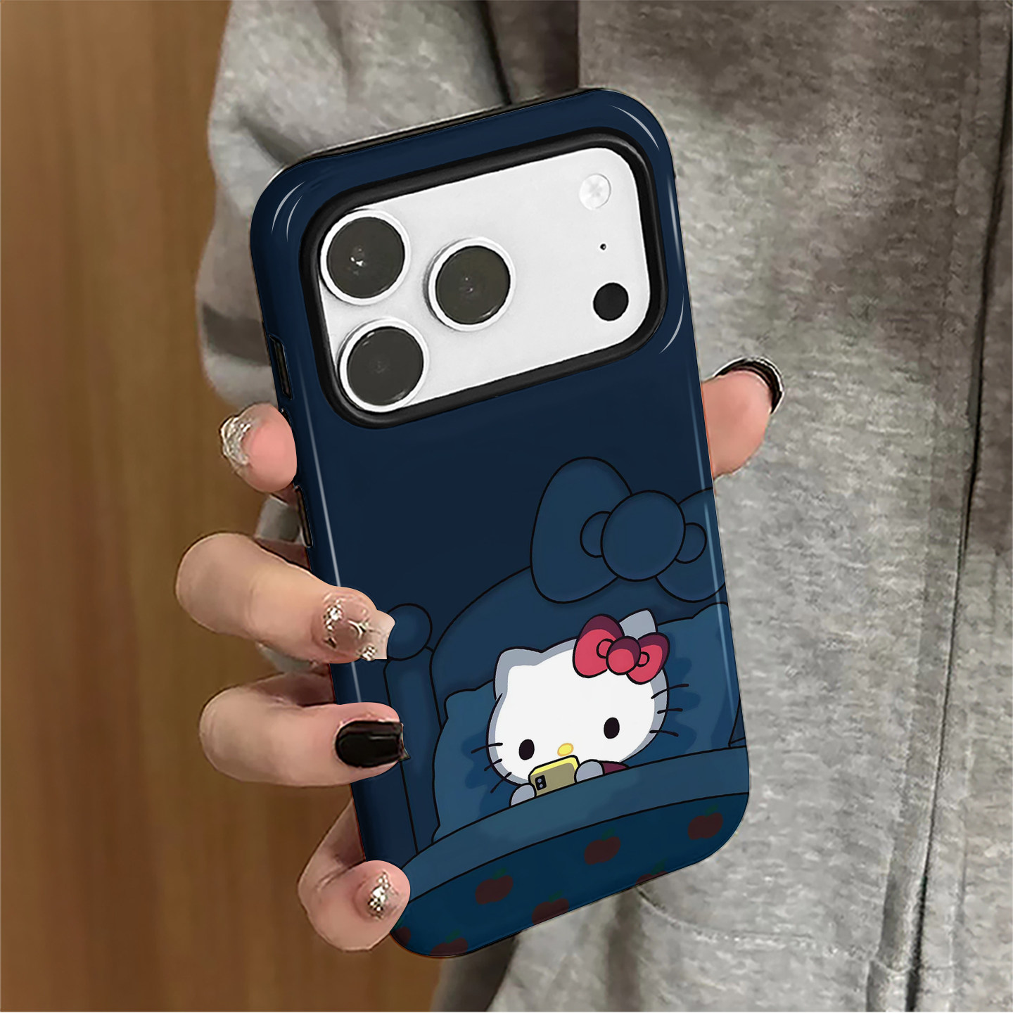玩手机kitty猫适用苹果18pro手机壳iPhone17promax卡通16/15简约14女13可爱小米新款12华为防摔保护套8菲林x