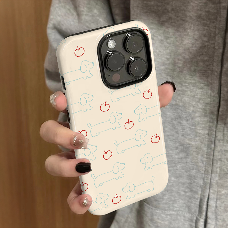 适用苹果16promax手机壳iPhone15新款iP14女12/13简约16e菲林二合一8卡通xsmax防摔11保护套7plus苹果小狗xr,3C数码配件,手机保护套/壳,淘宝优惠券,粉丝福利购,淘宝优惠卷