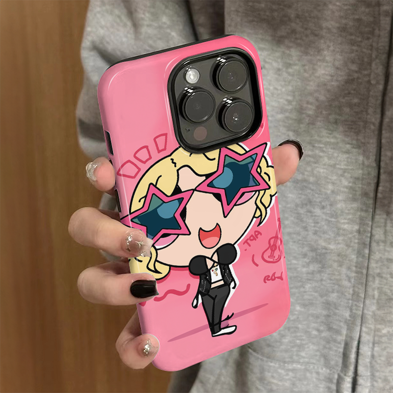 适用苹果16promax手机壳新款iPhone15女卡通iP13/14硅胶xr防摔保护套pro可爱iP7/8小众plus朴彩英女警xsmax外