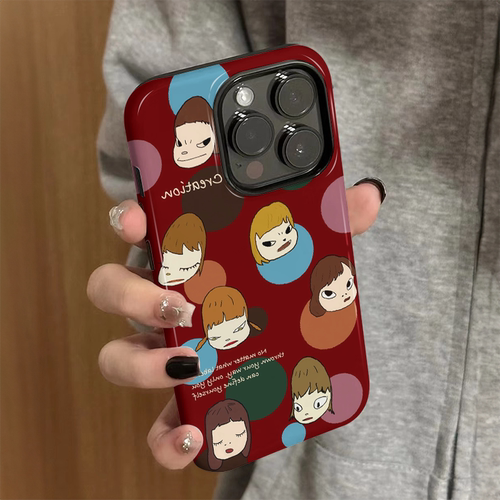 适用苹果15promax手机壳女iPhone16新款小众iP13/14硅胶xr防摔保护套pro高级iP7/8个性plus奈良美智xsmax外壳