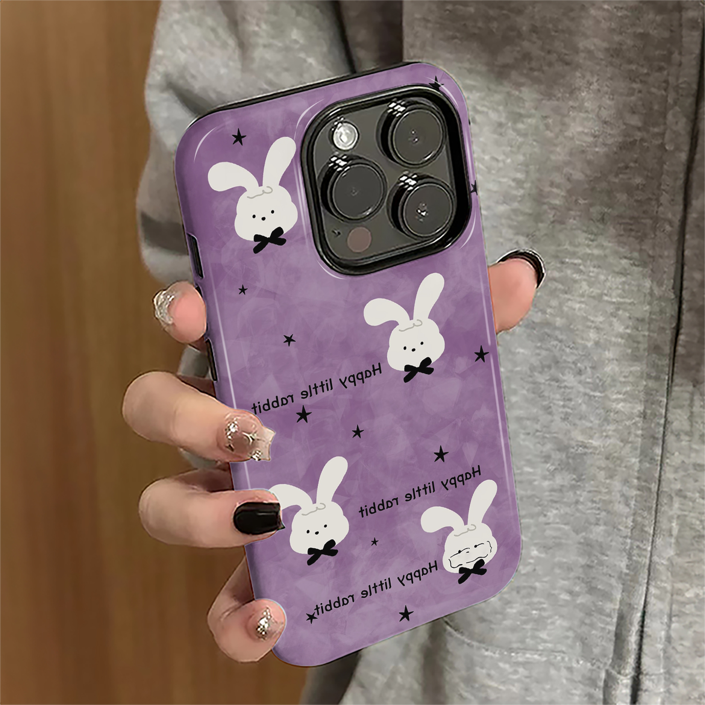 适用苹果16promax手机壳苹果15pro新款iPhone13pro简约iP14女12个性7plus防摔8硬11兔子头像xsmax套16e菲林xr