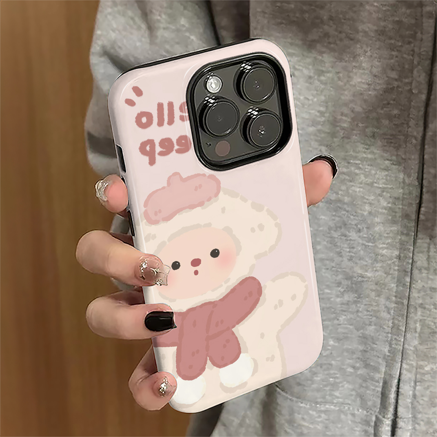 适用苹果16pro手机壳苹果15pro新款iPhone13promax简约iP14女12个性7plus防摔8围巾小羊11硬xsmax套16e菲林xr