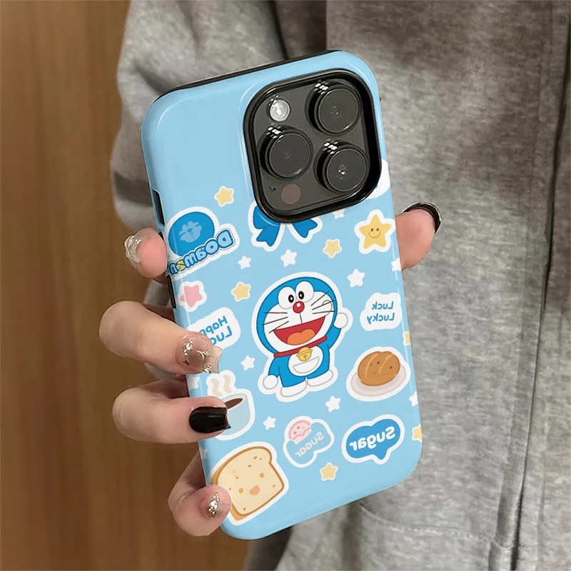 适用iPhone16promax手机壳苹果15pro新款iP14日韩13女16e卡通12简约7哆啦A梦11防摔xsmax保护套8plus菲林xr潮