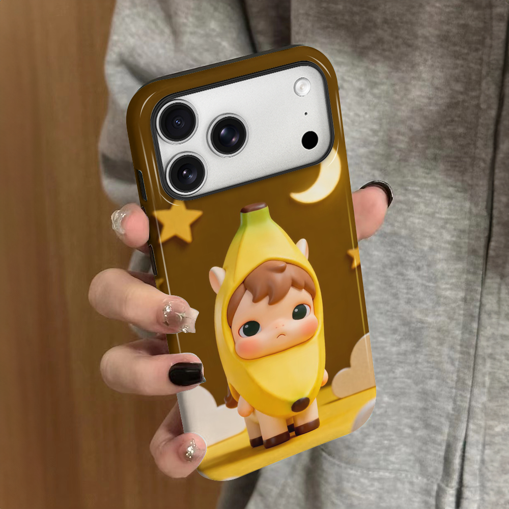 香蕉小孩适用苹果16pro手机壳iPhone17promax可爱ip15pro女13卡通14新款xsmax潮玩12防摔11保护套8/7plus菲林