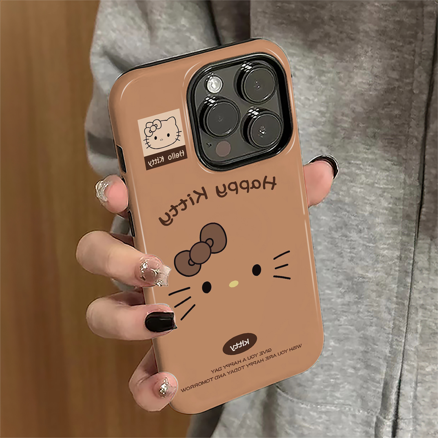秋冬kitty猫适用苹果16promax手机壳iPhone17pro简约15女13卡通新款14防摔11保护套12个性xsmax/8/7plus菲林e