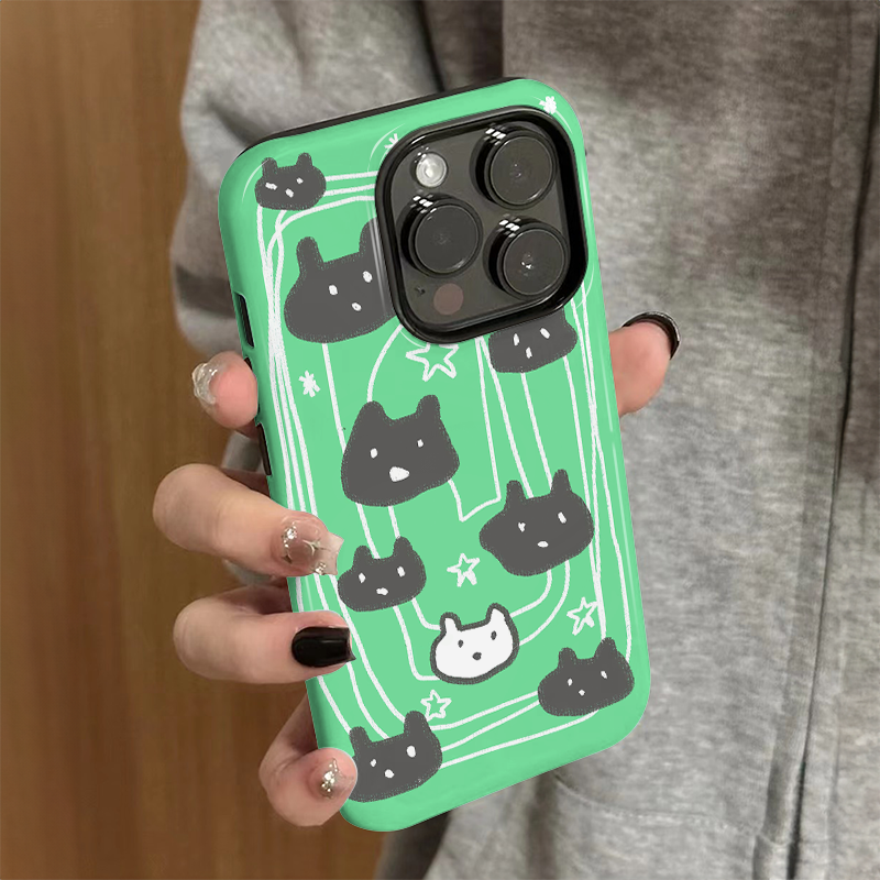 适用苹果15promax手机壳iPhone16新款iP14女简约12/13星星小兔8卡通xsamx防摔11保护套7高级plus菲林二合一xr
