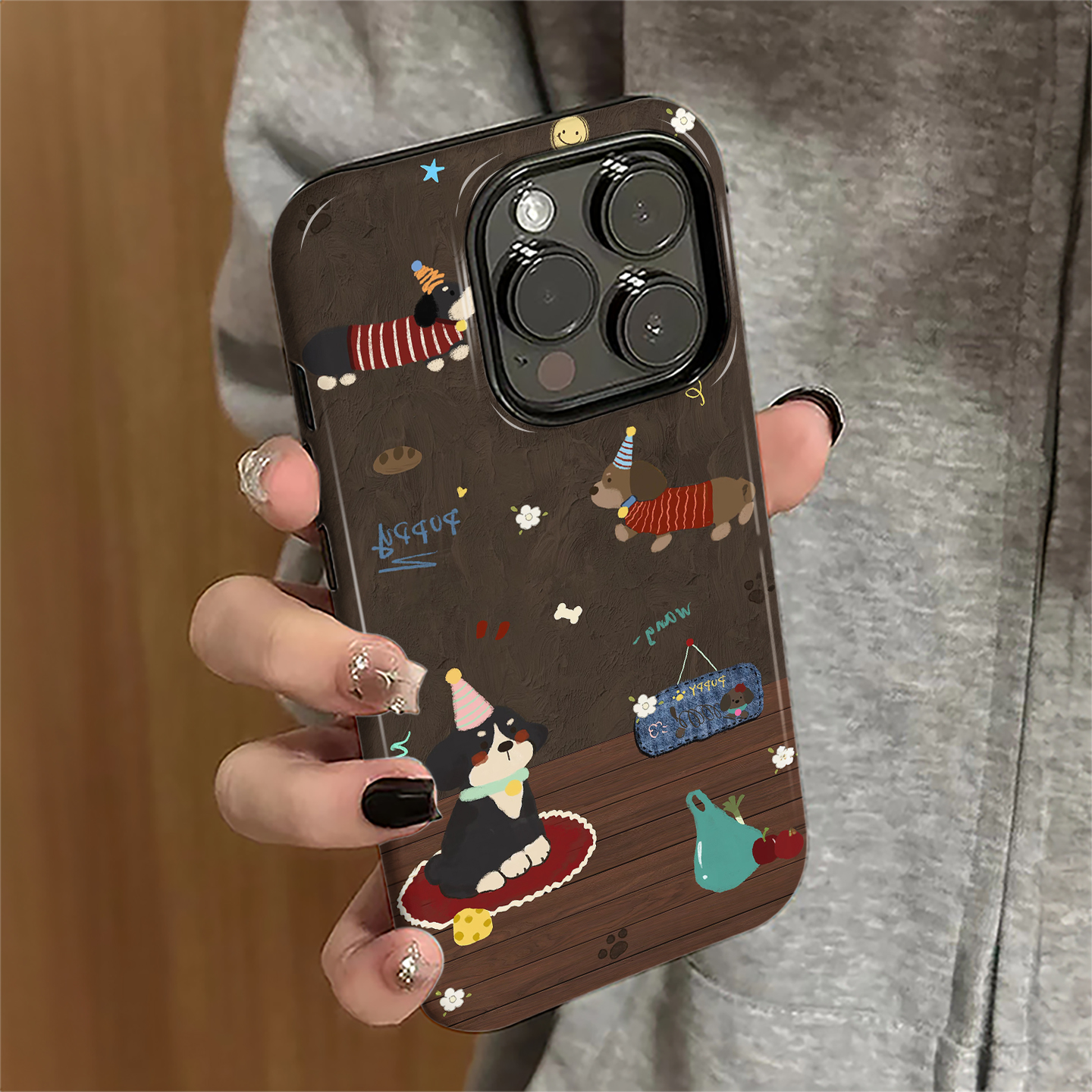 适用苹果17promax手机壳iPhone16pro卡通ip15pro新款13女14个性12防摔保护套11满屏小狗xsmax潮7/8plus菲林e