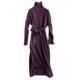 color knit high Solid neck tied dress 纯色高领绑带针织连衣裙