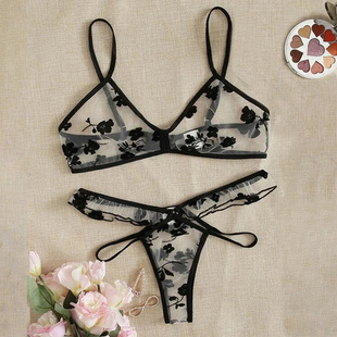 Sexy Perspective Slim Fit Underwear Set 性感透视修身内衣套装