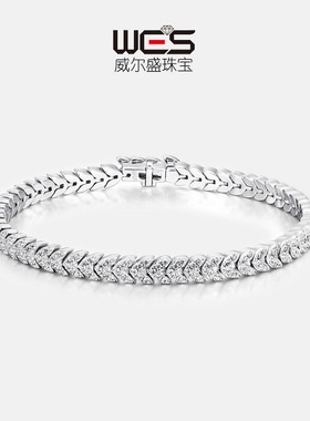 新款S925银镀18K金镶彩宝宝石璀璨手链男女款潮牌饰品生日礼物