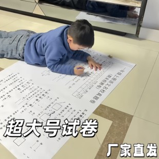 超大号试卷小学语文数学巨无霸考试试卷寒假作业练习题专项练习题