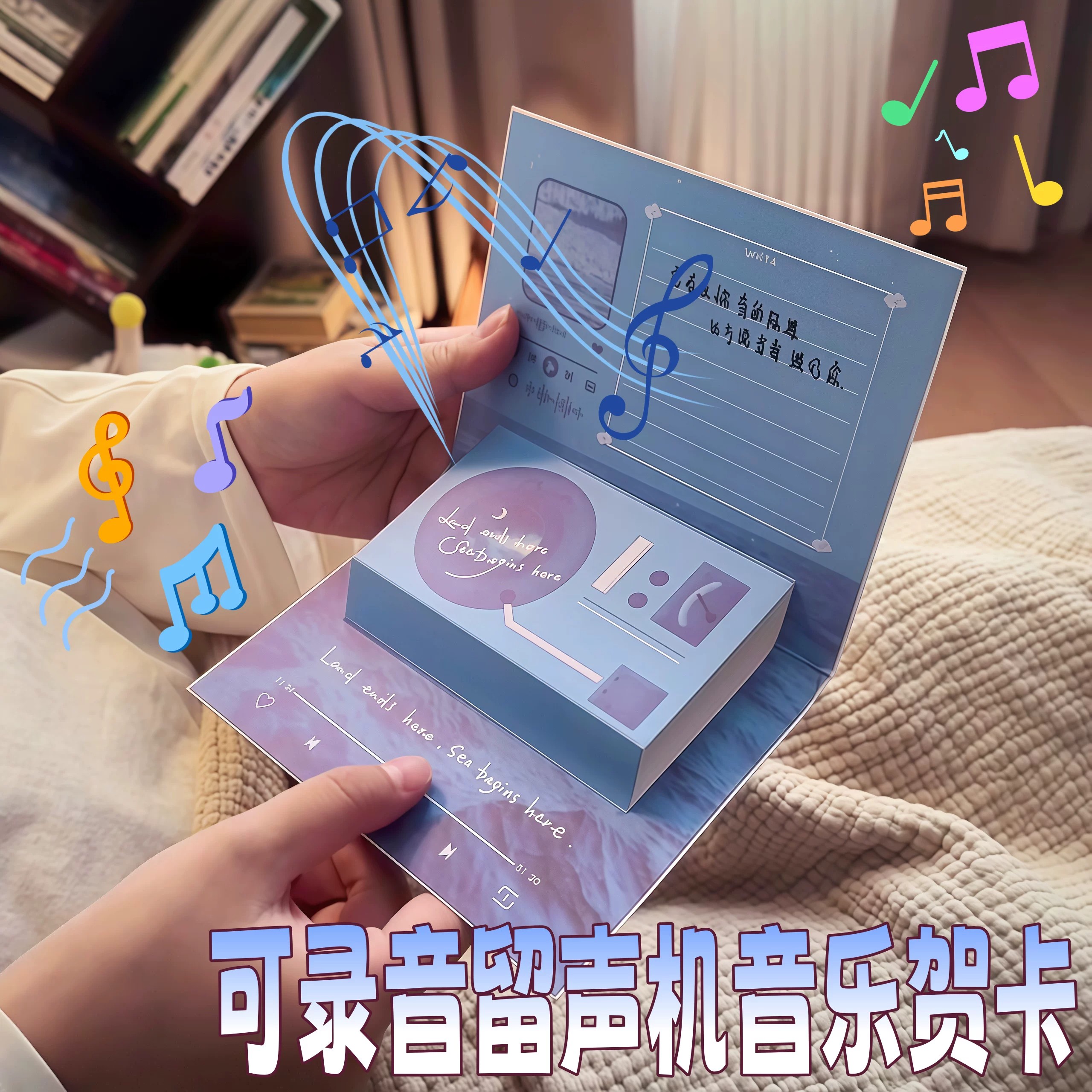 可录音3D立体惊喜贺卡