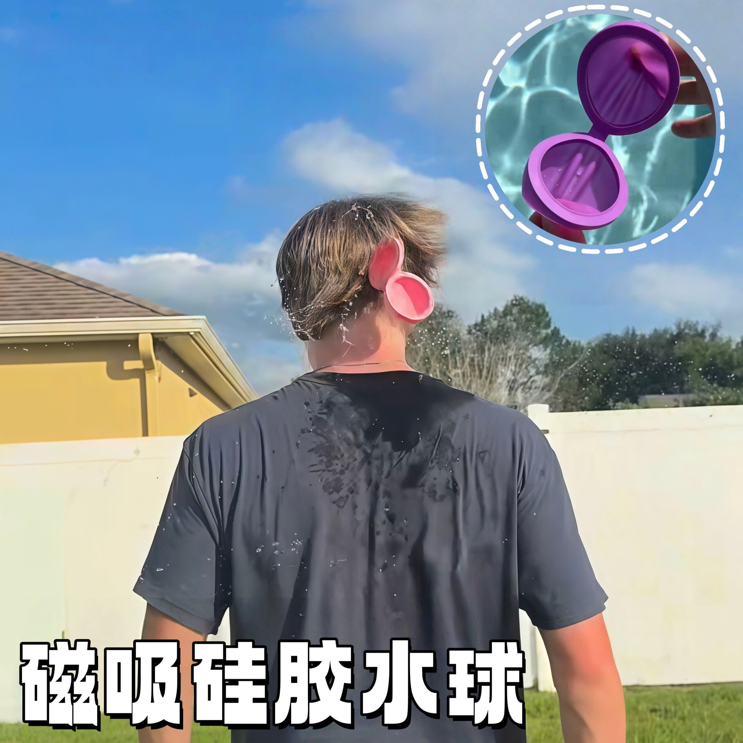 磁吸硅胶水球打水仗整蛊玩具