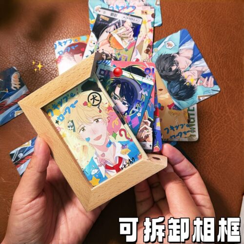 胡桃木3寸磁吸可拆小卡相框