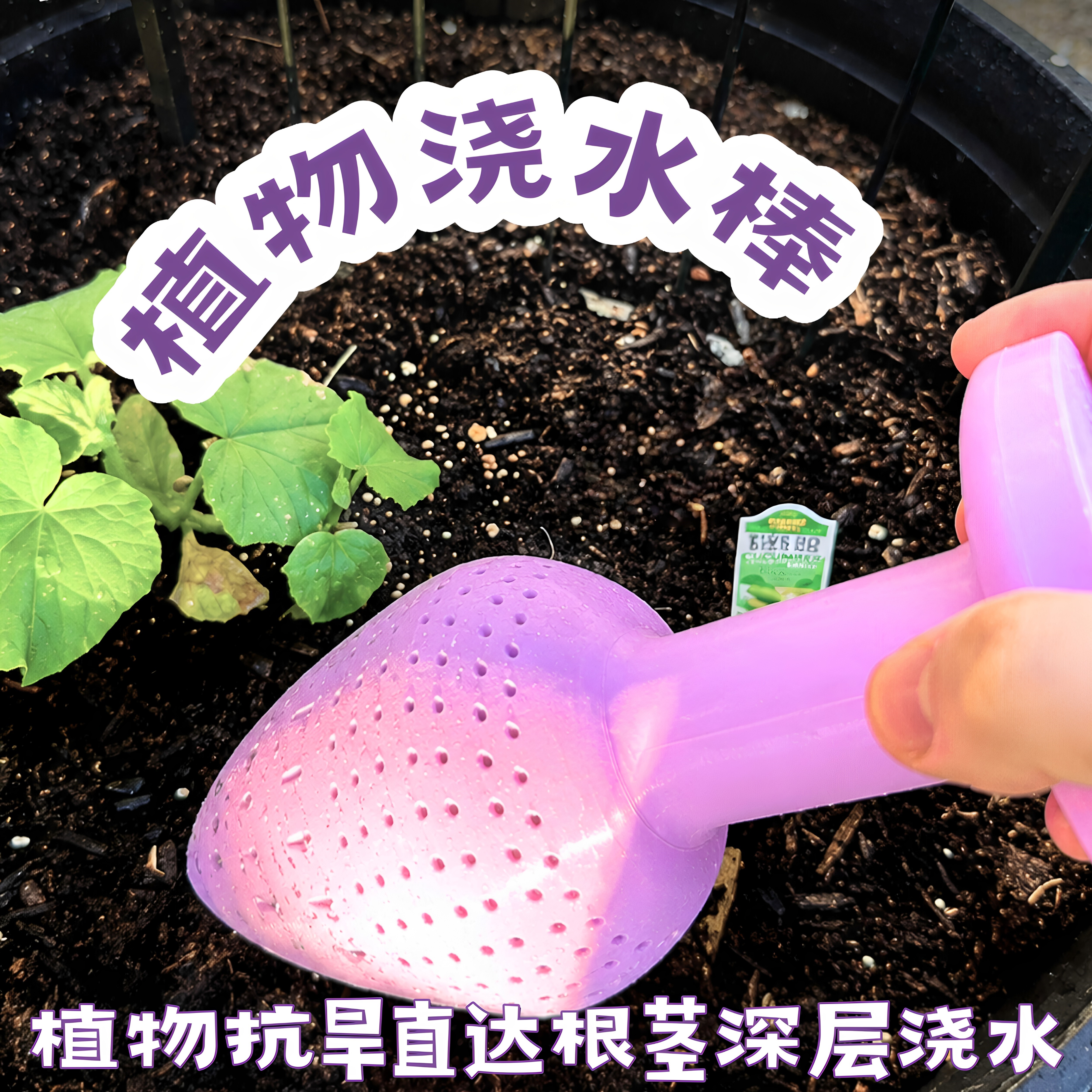 3D打印直达根茎抗旱浇水棒