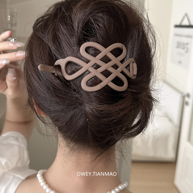 中国结椭圆抓夹大号扭扭夹一字夹