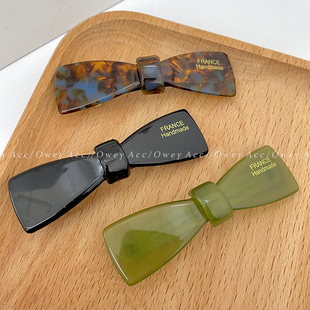 可爱甜美风韩国气质醋酸弹簧夹后脑勺盘发百搭复古顶夹刘海夹边夹