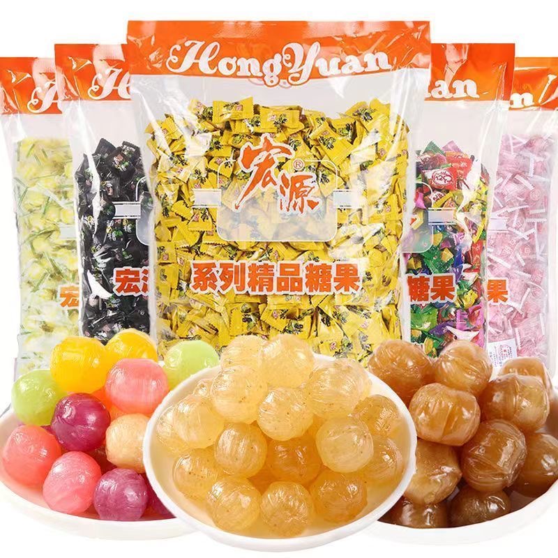 新货陈皮糖话梅糖什锦水果糖5斤袋装喜糖招待糖果白桃糖散装