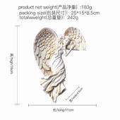 救赎天使门框摆件少女翅膀树脂雕塑工艺品墙壁挂件画框装 饰品 欧式