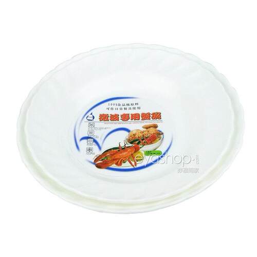 116 梅花形微波炉专用盘2件套 碟子餐盘盘子蒸鱼盘 塑料用具 017