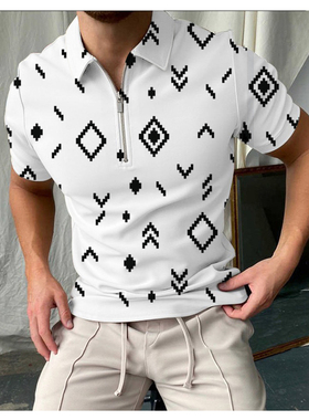 3D printed fashion casual short sleeves   3D印花时尚休闲短袖