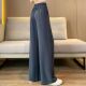 女 wide waisted High pants draped suit 裤 leg 高腰垂感阔腿西装