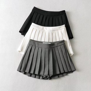 waisted line pleated 高腰A字百褶超短裙 Sexy miniskirt high