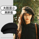 黑色八角贝雷帽女2025新款 秋冬显脸小韩系大头围鸭舌画家报童帽子