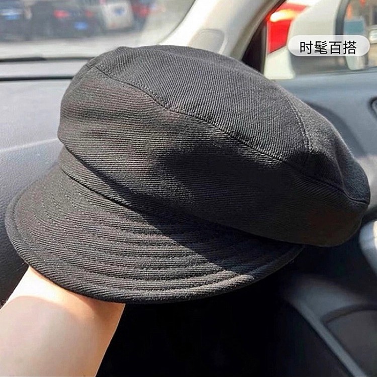 一帽多戴八角贝雷帽显脸小报童帽图片