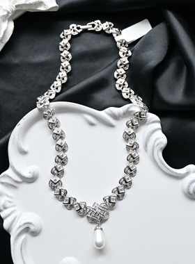 【任四月复古首饰】Attwood Sawyer珍珠吊坠项链 Vintage中古首饰