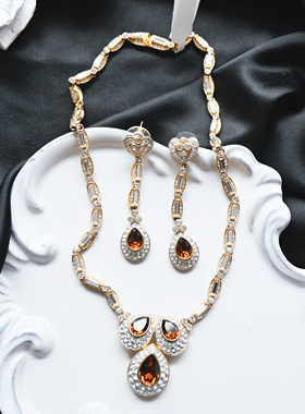 【任四月复古首饰】Attwood Sawye莱茵石套装 Vintage中古首饰