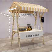 移动可折叠摊位定制户外棚摆摊展示架实木制促销 花车夜市集市架子