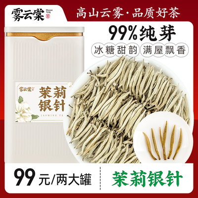 2024茉莉花茶特级浓香型白毫银针王飘雪玉螺横县新绿茶叶500g好吃
