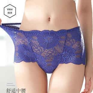 女中高腰无痕纯棉裆收腹提臀性感三角裤 特惠2 蕾丝内裤 大码 3条装