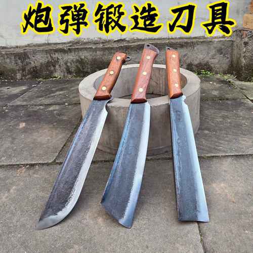 户外砍伐刀炮钢锻造刀具直刀
