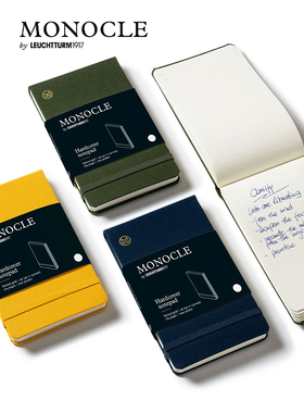 LEUCHTTURM1917德国灯塔monocle联名款亚麻布面笔记本日记事手帐b6b5无酸纸a6点阵格旋转金属笔商务办公文具