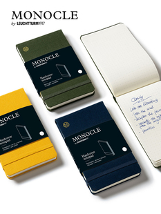 LEUCHTTURM1917德国灯塔monocle联名款亚麻布面笔记本日记事手帐b6b5无酸纸a6点阵格旋转金属笔商务办公文具