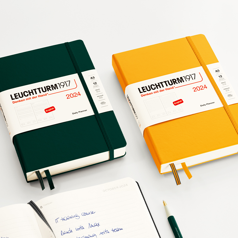 德国灯塔 leuchtturm1917日记本2024一天一页日计划A5笔记本子A6加厚手帐无酸纸商务办公硬面简约礼品400页