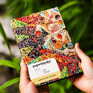 paperblanks佩兰克笔记本子高迪镶嵌的太阳文创硬封面复古精美手帐日记事本新年礼品无酸纸手账马赛克拼接