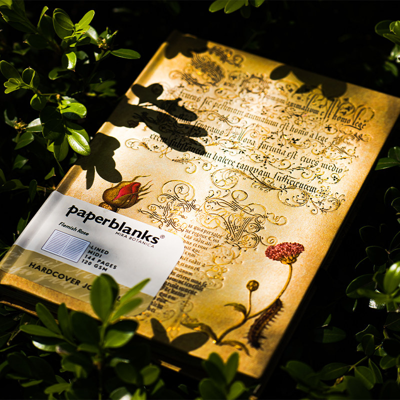 paperblanks笔记本佛兰芒玫瑰手帐复古风无酸纸内页记事本子创意潮流手绘文艺精致日记本大学生送礼品文具