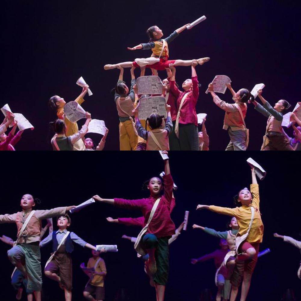 第十一届小荷风采歌声在那时演出服卖报歌六一儿童表演服书包道具