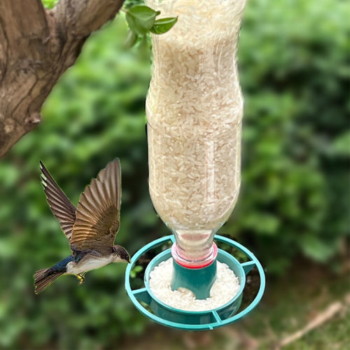 跨境爆款户外花园Bottle Top Bird Feeder塑料可乐瓶悬挂喂鸟器