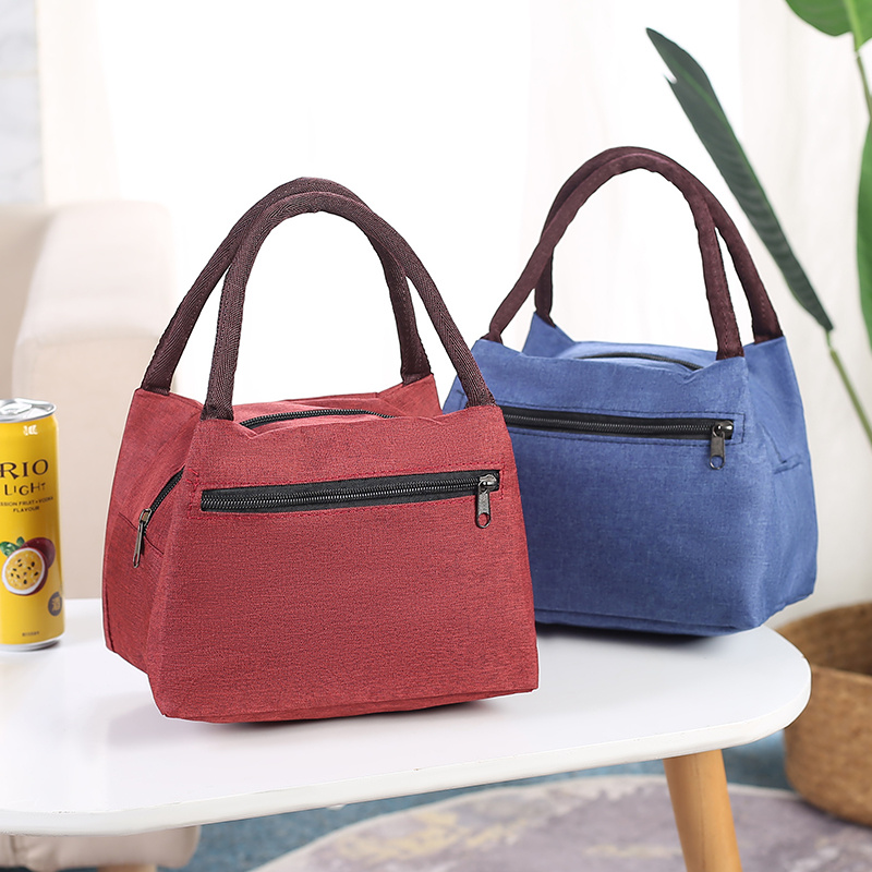 手提包小方包饭盒袋便当包妈咪包原宿小布包防水化妆包布艺包包