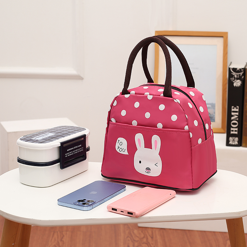女布包手提包卡通防水饭盒袋便当包化妆包上班逛街小布包妈咪包袋