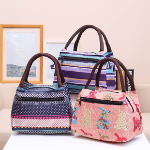 手提包防水饭盒袋便当包妈咪包午餐包手提袋迷你小布包包手拎包