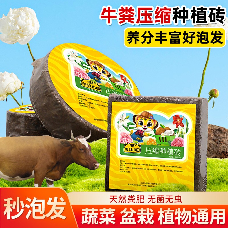 压缩种植有机牛粪肥椰砖方便好用