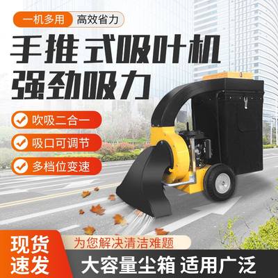 人行道落树叶收集器 园林落叶收集设备 市镇环卫小型手推式吸叶机