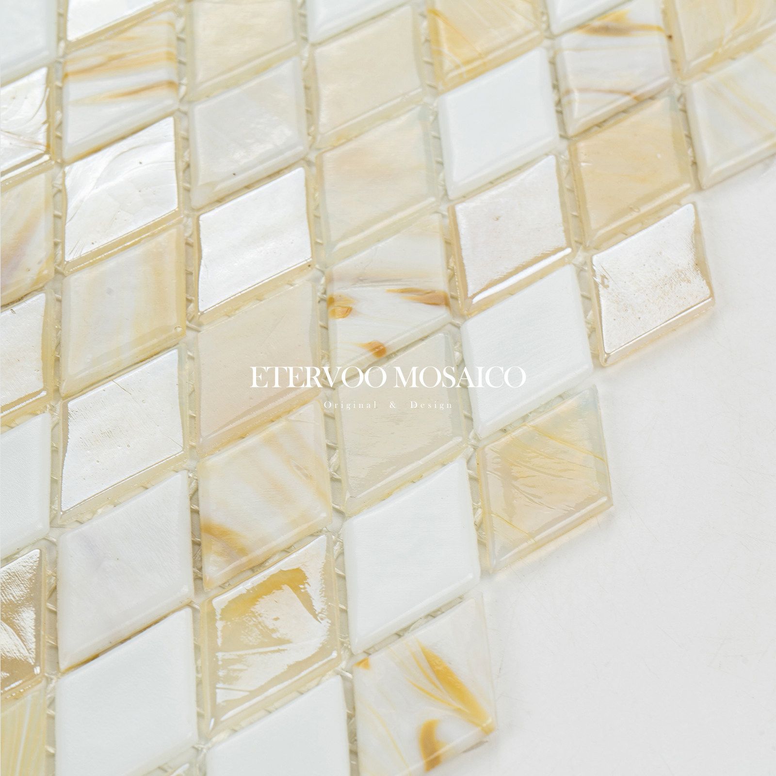 现代简约菱形玻璃马赛克瓷砖卫生间浴室餐厅法式背景墙贴吧台墙砖